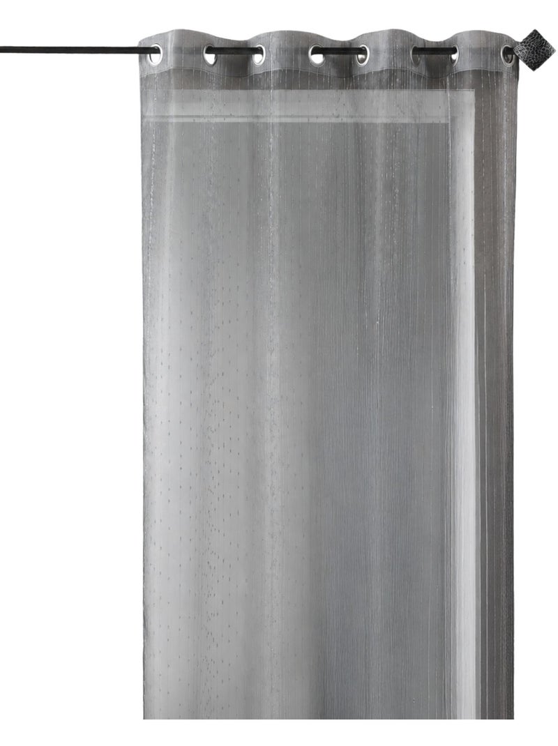 Voilage organza à gouttes métalliques Gris clair - Kiabi