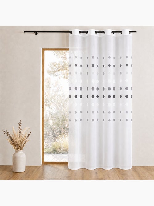 Voilage organza à pois géométriques - Kiabi