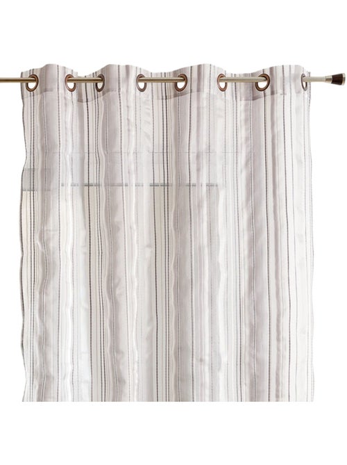 Voilage organza à rayures et œillets - Kiabi