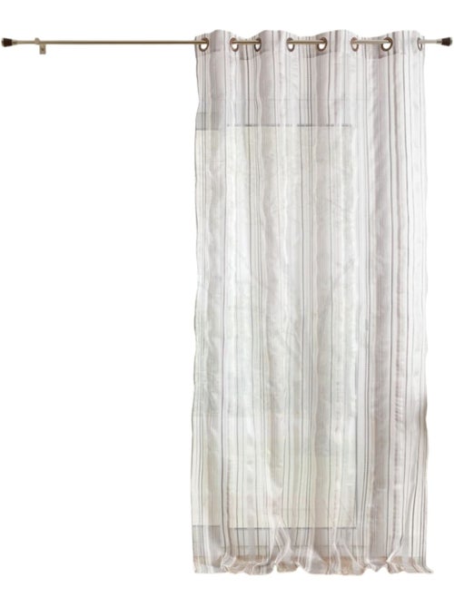 Voilage organza à rayures et œillets - Kiabi