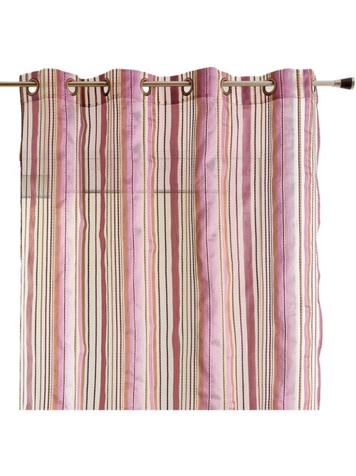 Voilage organza à rayures et œillets - Kiabi