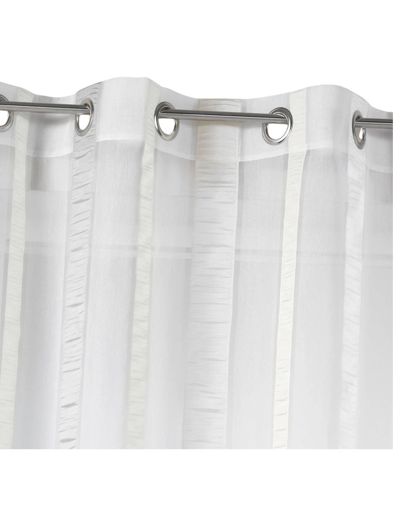 Voilage organza à rayures verticales Gris clair - Kiabi