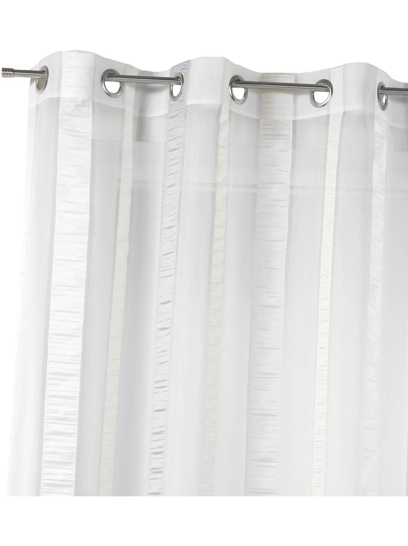 Voilage organza à rayures verticales Gris clair - Kiabi