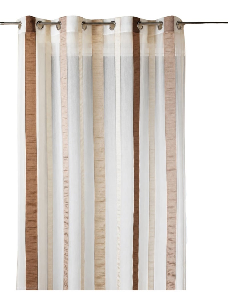 Voilage organza à rayures verticales Taupe - Kiabi