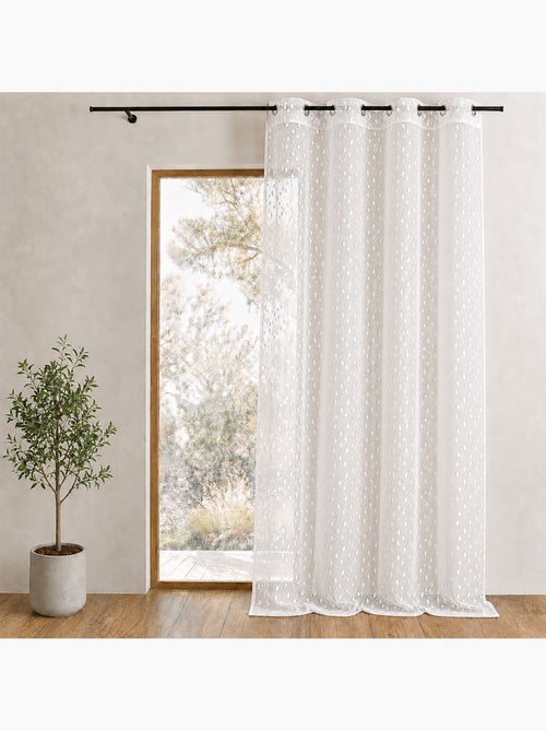 Voilage organza brodé à imprimés fantaisies - Kiabi