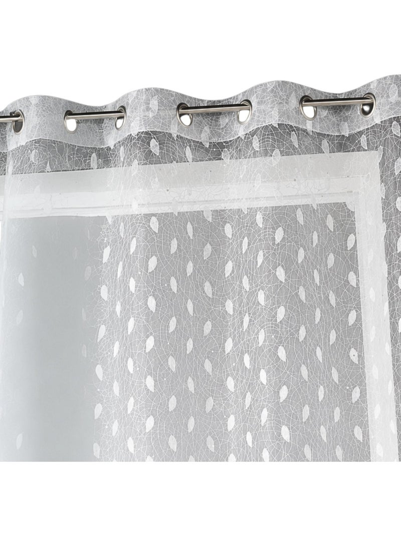 Voilage organza brodé à imprimés fantaisies Blanc - Kiabi