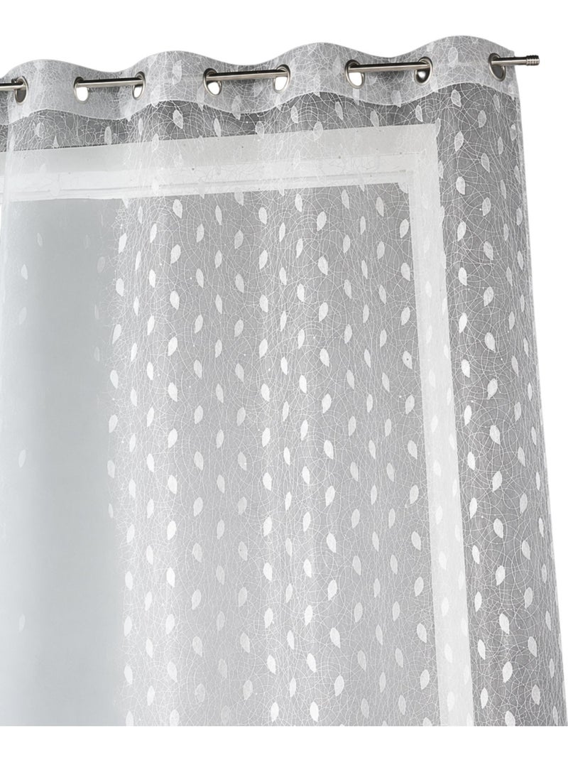 Voilage organza brodé à imprimés fantaisies Blanc - Kiabi