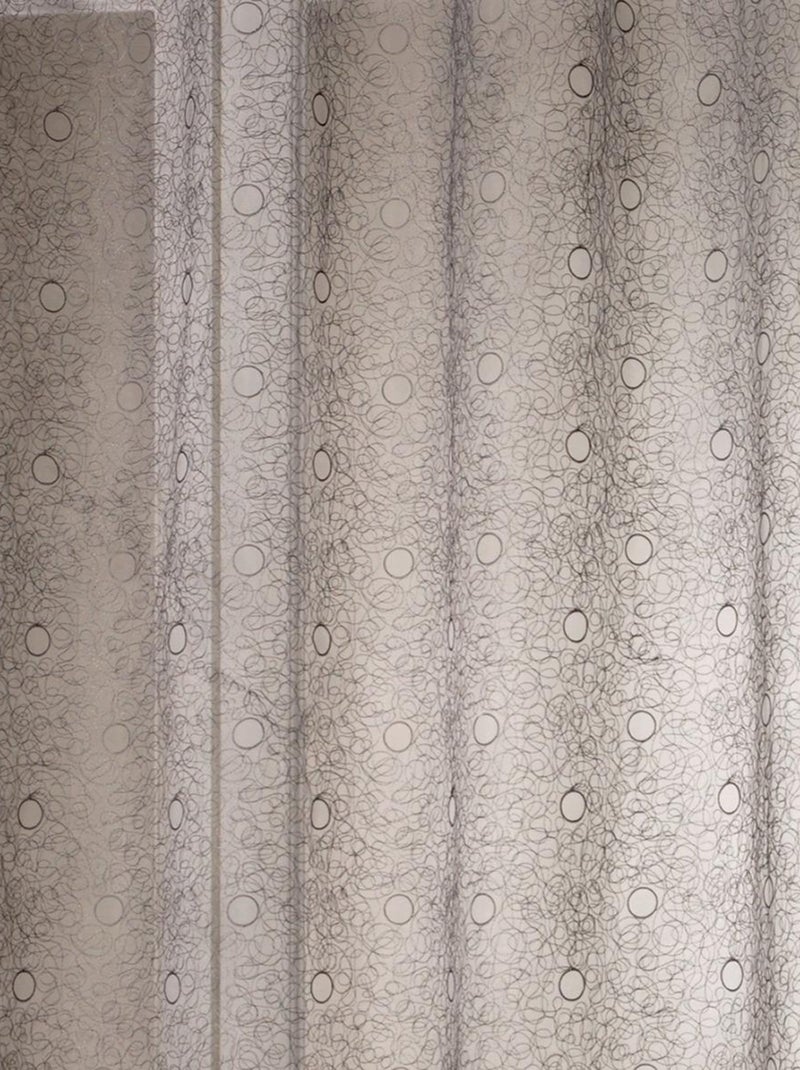 Voilage organza brodé bulles Gris clair - Kiabi