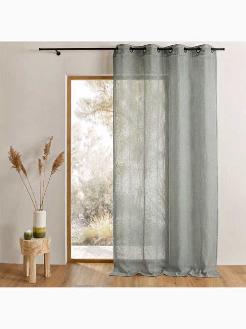 Voilage organza brodé prêt à poser - Kiabi