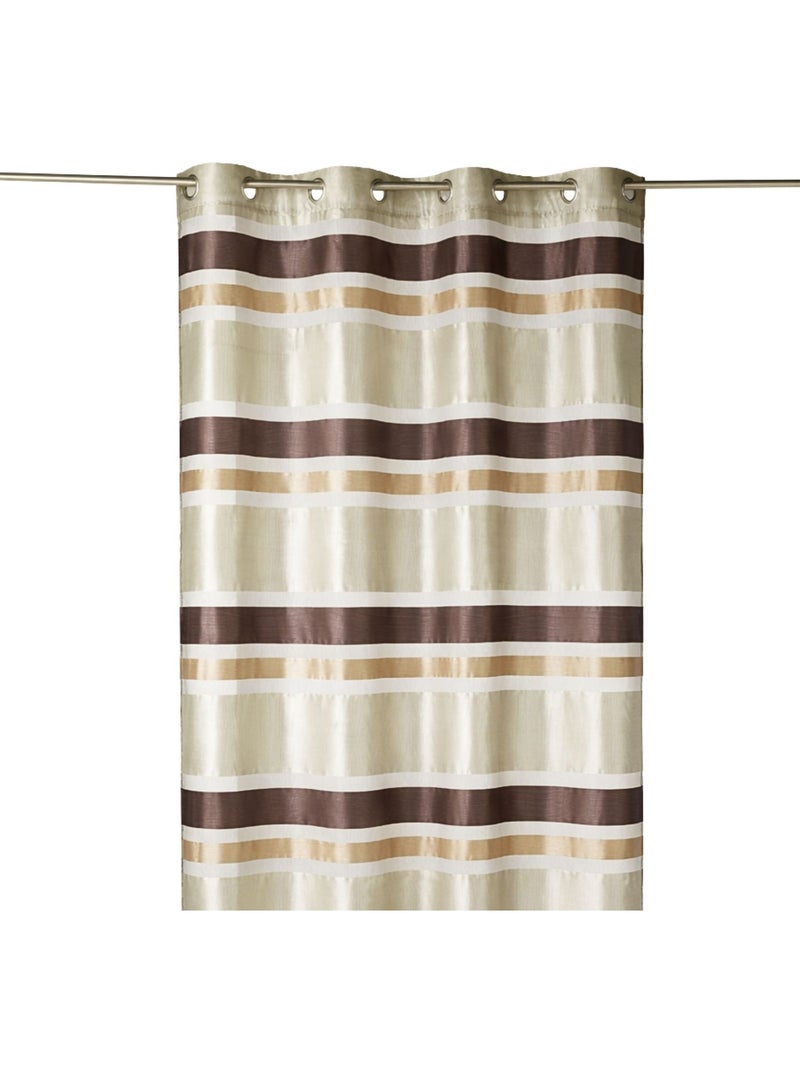 Voilage organza coloré aux rayures horizontales Beige - Kiabi