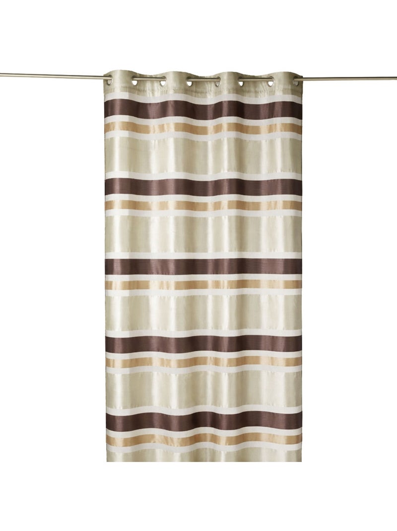 Voilage organza coloré aux rayures horizontales Beige - Kiabi