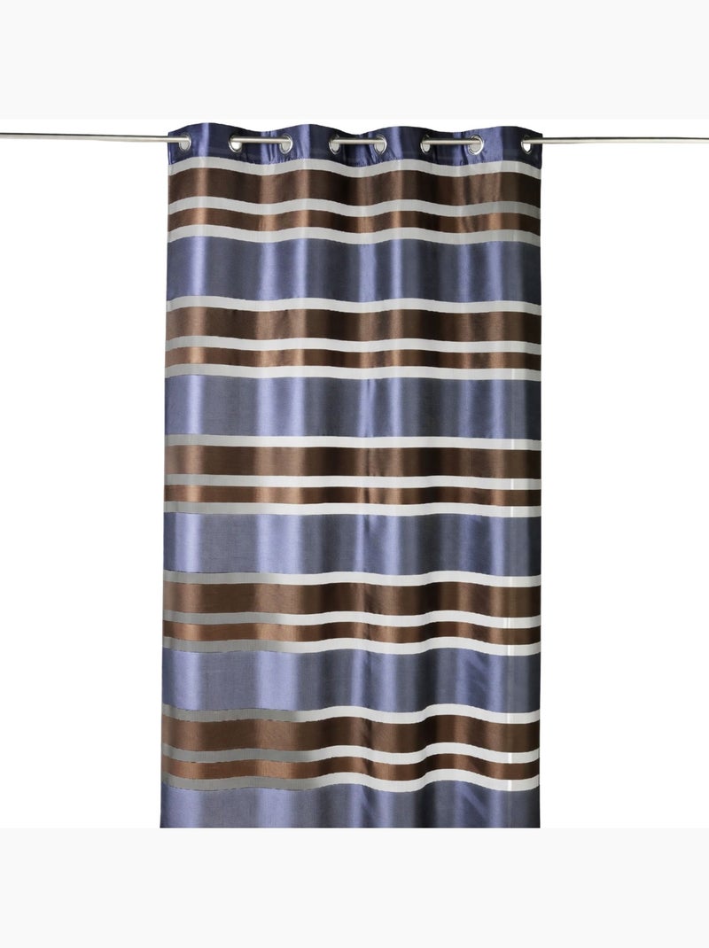 Voilage organza coloré aux rayures horizontales Bleu - Kiabi