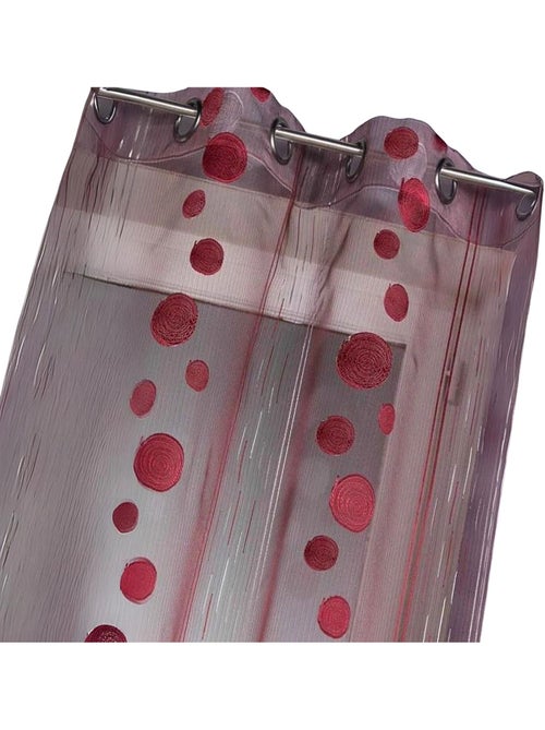 Voilage organza fils coupés motif ronds - Kiabi