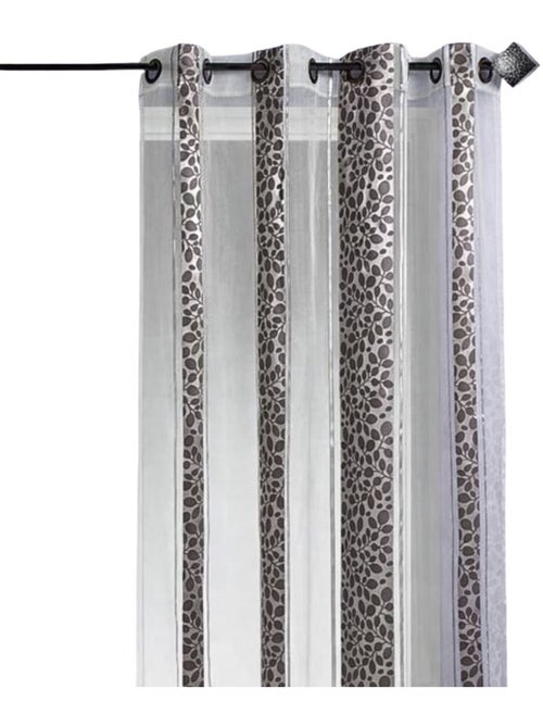 Voilage organza jacquard à motif feuillage - Kiabi