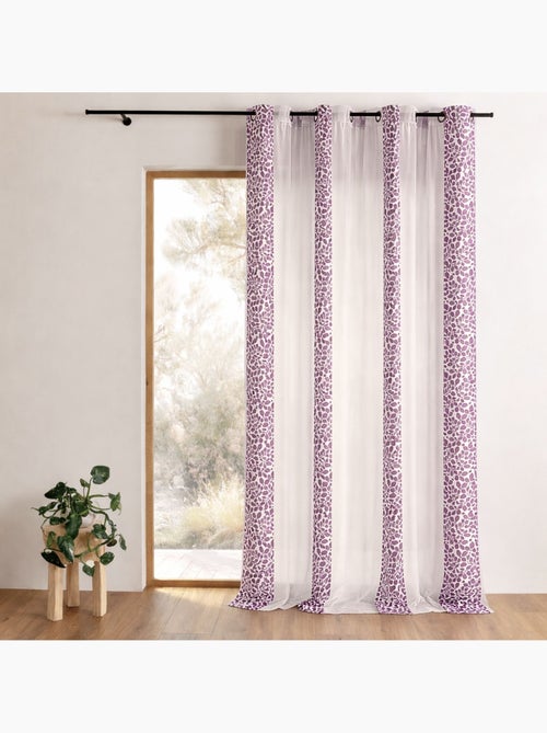 Voilage organza jacquard à motif feuillage - Kiabi