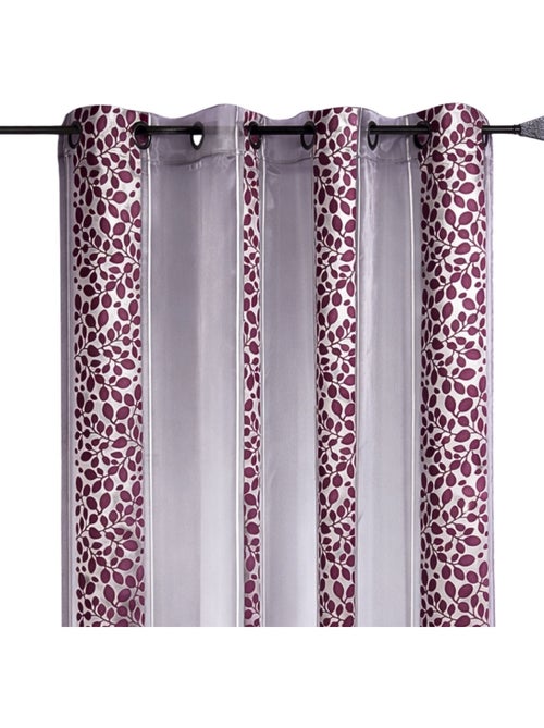 Voilage organza jacquard à motif feuillage - Kiabi