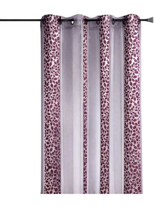 Voilage organza jacquard à motif feuillage - Kiabi