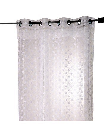 Voilage organza jacquard brodé à petits pois