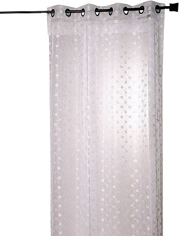 Voilage organza jacquard brodé à petits pois