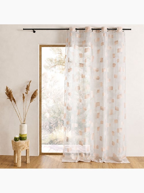 Voilage organza jacquard motif de briques - Kiabi