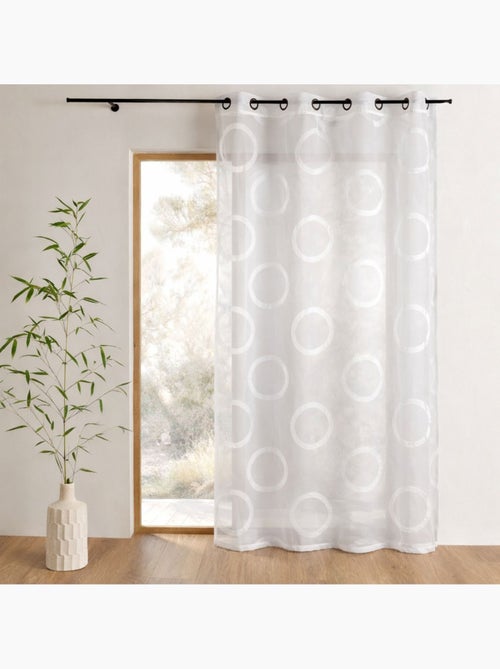 Voilage organza jacquard motif ronds - Kiabi