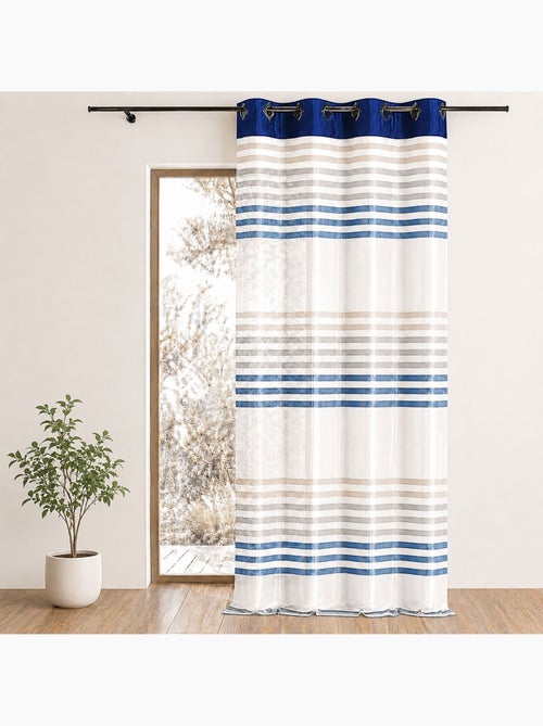 Voilage organza rayé et coloré - Kiabi