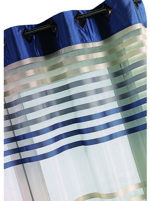 Voilage organza rayé et coloré - Kiabi