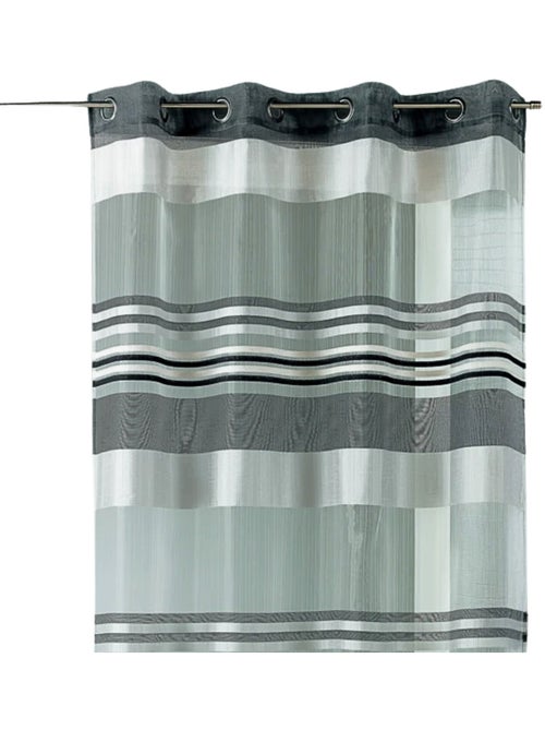 Voilage organza rayures horizontales tissées - Kiabi