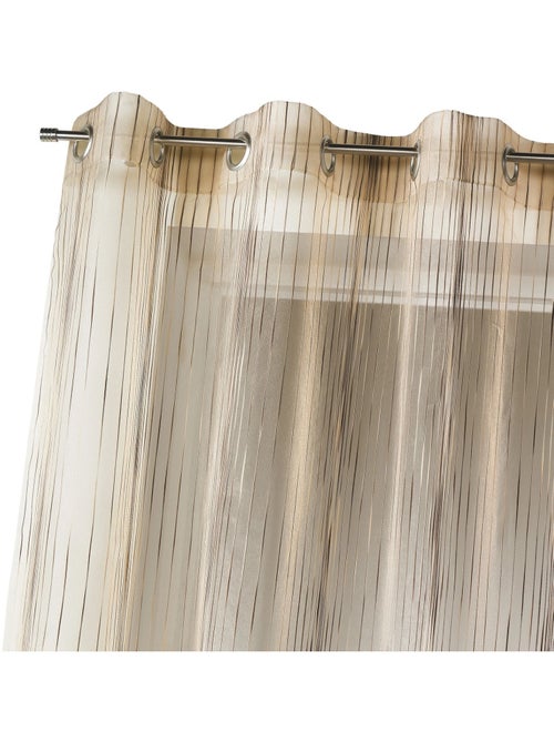 Voilage organza rayures verticales tissées - Kiabi