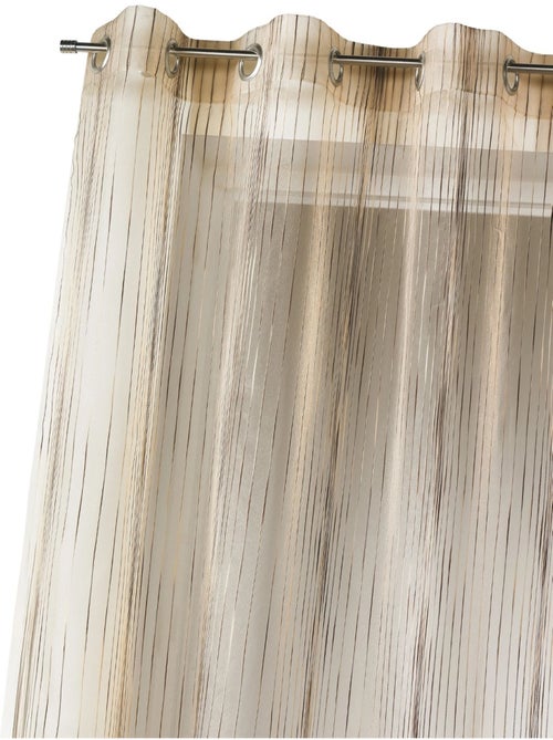 Voilage organza rayures verticales tissées - Kiabi