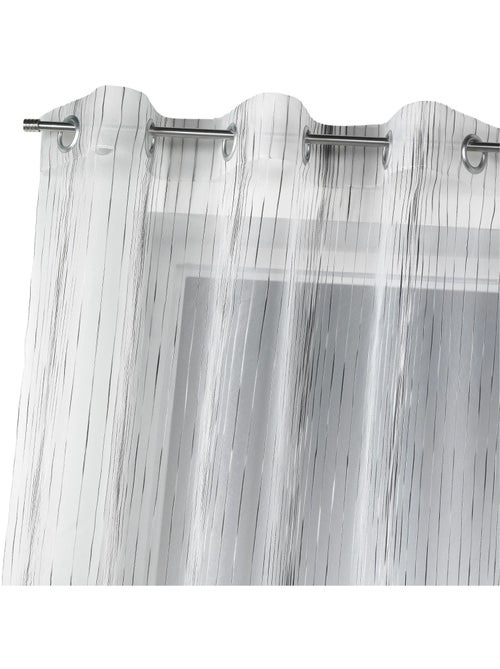 Voilage organza rayures verticales tissées - Kiabi