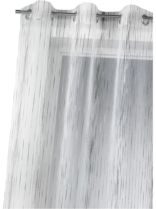 Voilage organza rayures verticales tissées - Kiabi