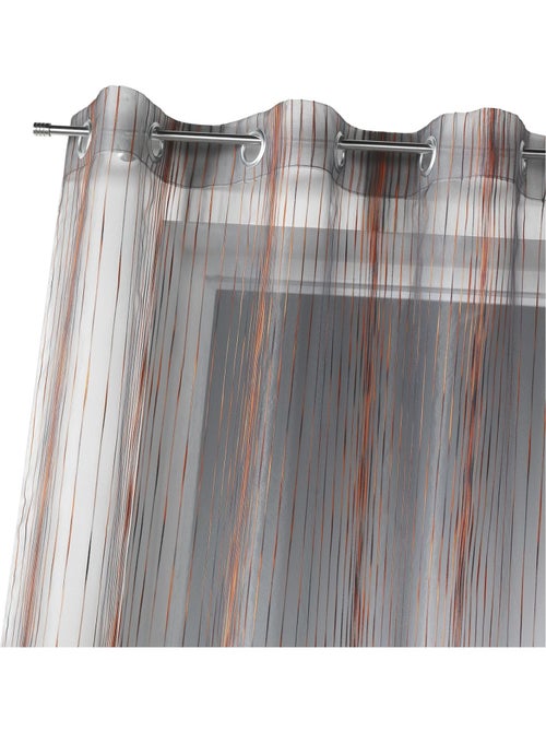 Voilage organza rayures verticales tissées - Kiabi