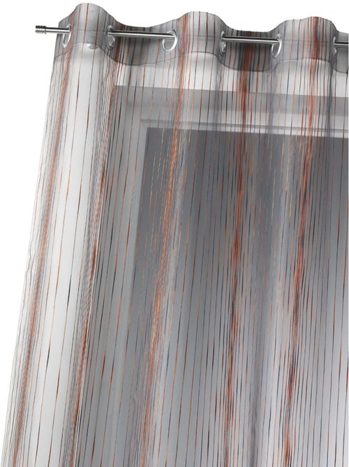 Voilage organza rayures verticales tissées - Kiabi