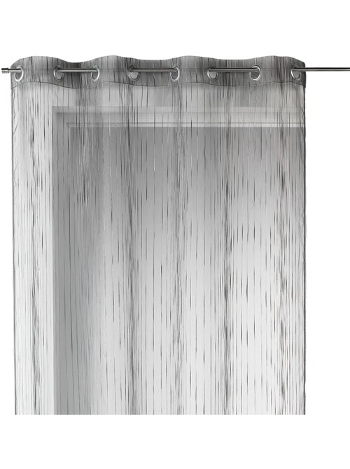 Voilage organza rayures verticales tissées - Kiabi