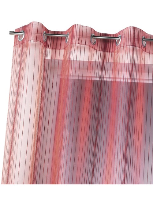 Voilage organza rayures verticales tissées - Kiabi