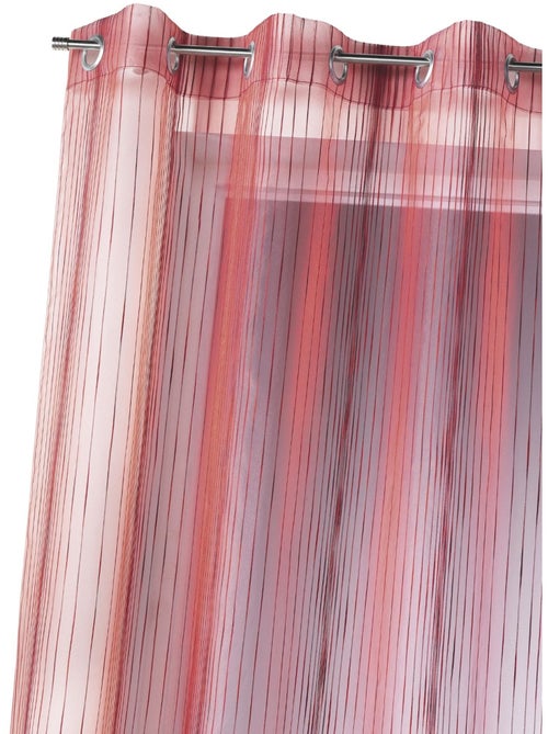 Voilage organza rayures verticales tissées - Kiabi