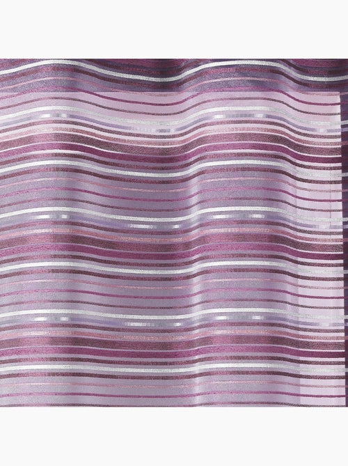 Voilage organza tissé à rayures horizontales et œillets - Kiabi