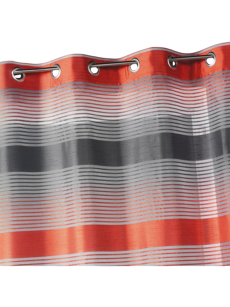 Voilage organza tissé à rayures horizontales Orange - Kiabi