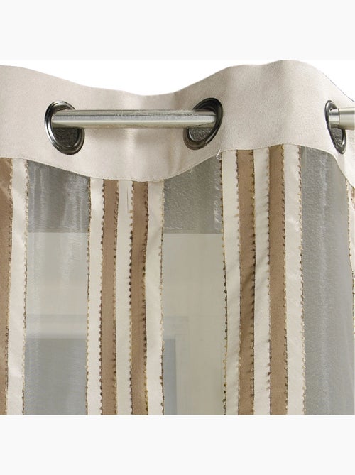 Voilage organza transparent à rayures verticales - Kiabi