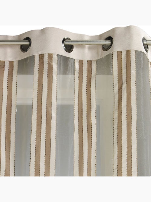 Voilage organza transparent à rayures verticales - Kiabi