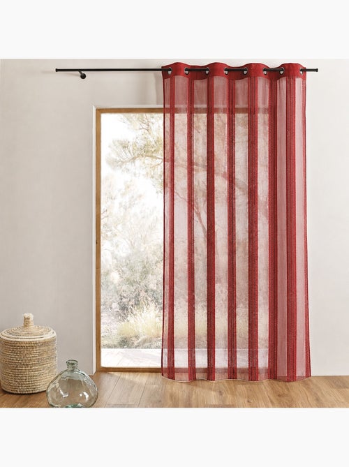Voilage organza transparent à rayures verticales - Kiabi