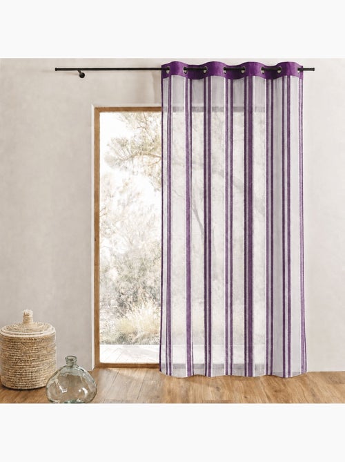 Voilage organza transparent à rayures verticales - Kiabi