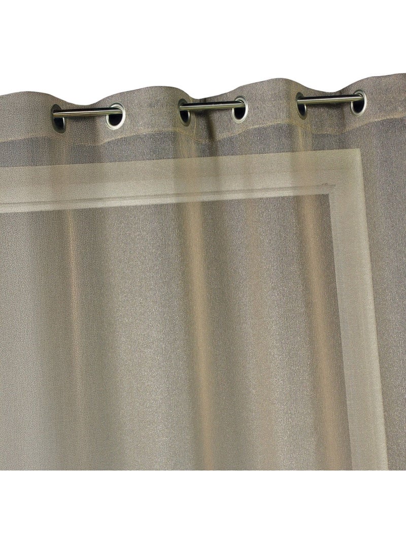 Voilage organza uni prêt à poser Taupe - Kiabi