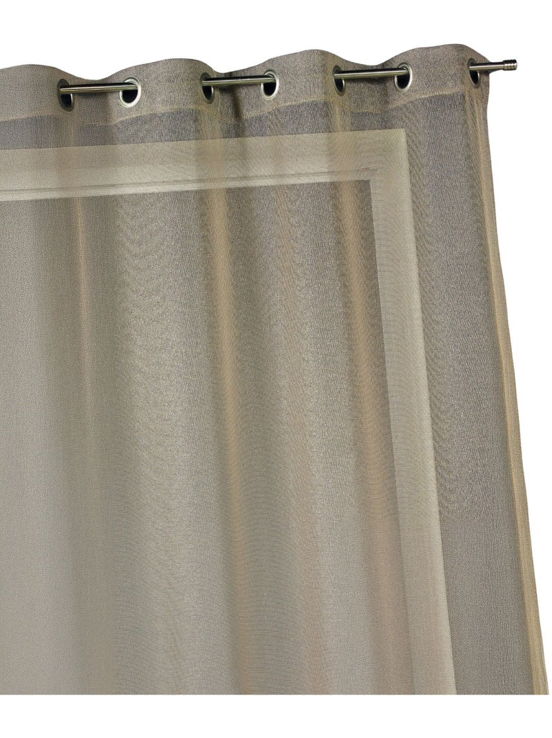 Voilage organza uni prêt à poser Taupe - Kiabi