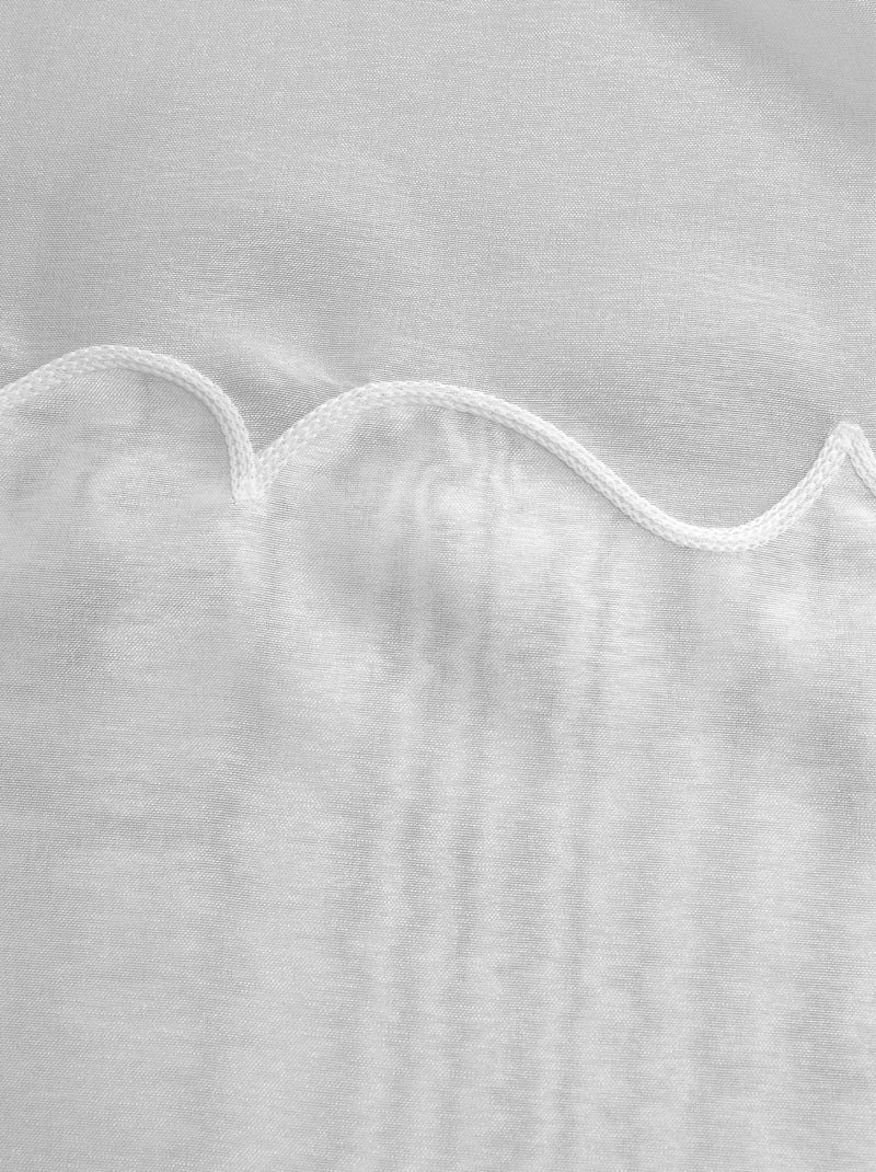 Voilage Poly-lin brodé Cornely Blanc - Kiabi
