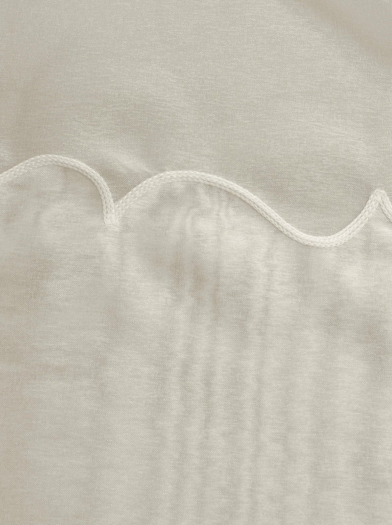 Voilage poly-lin brodé cornely Bois naturel - Kiabi