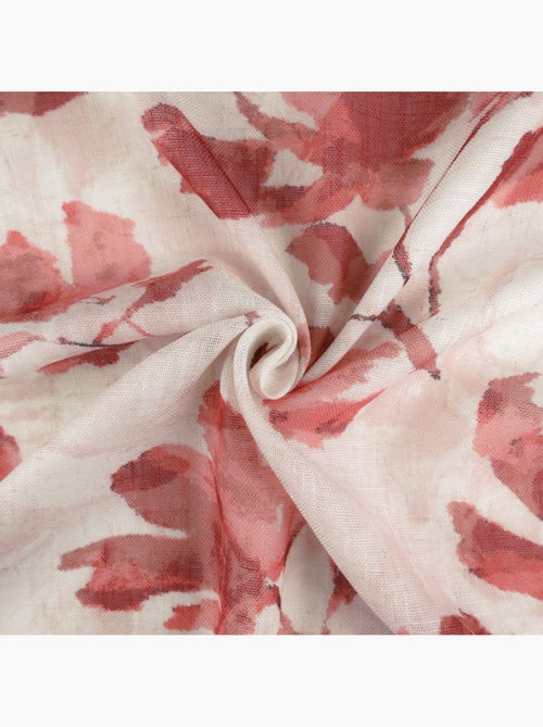Voilage poly-lin imprimé à motif floral avec œillets - Kiabi Voilage poly-lin imprimé à motif floral avec œillets - Kiabi