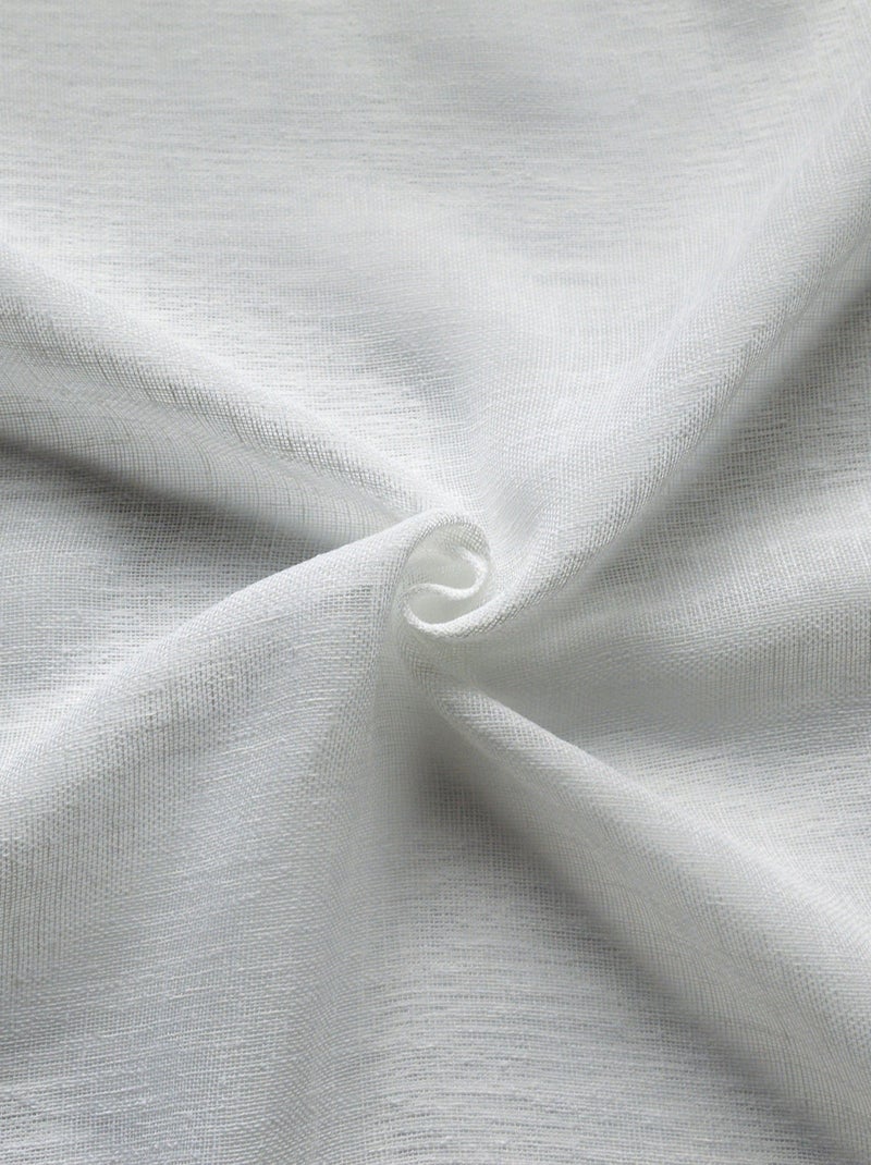 Voilage tamisant  - effet matière à œillets Blanc - Kiabi