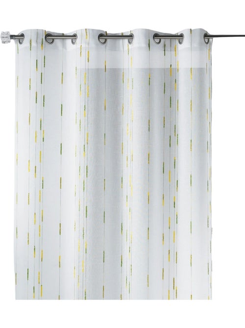 Voilage tamisant à motifs discrets de rayures - Kiabi